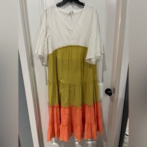 Boho Colorblock Maxi Dress
